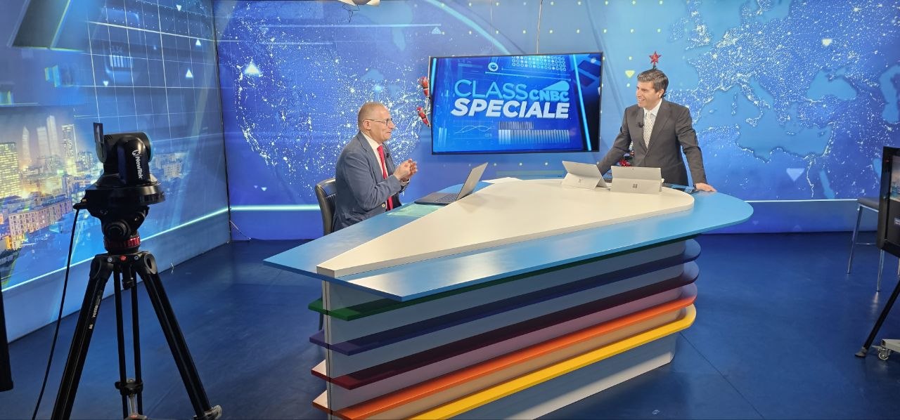 Pierpaolo Marturano durante una puntata di Quantum Space su Class CNBC